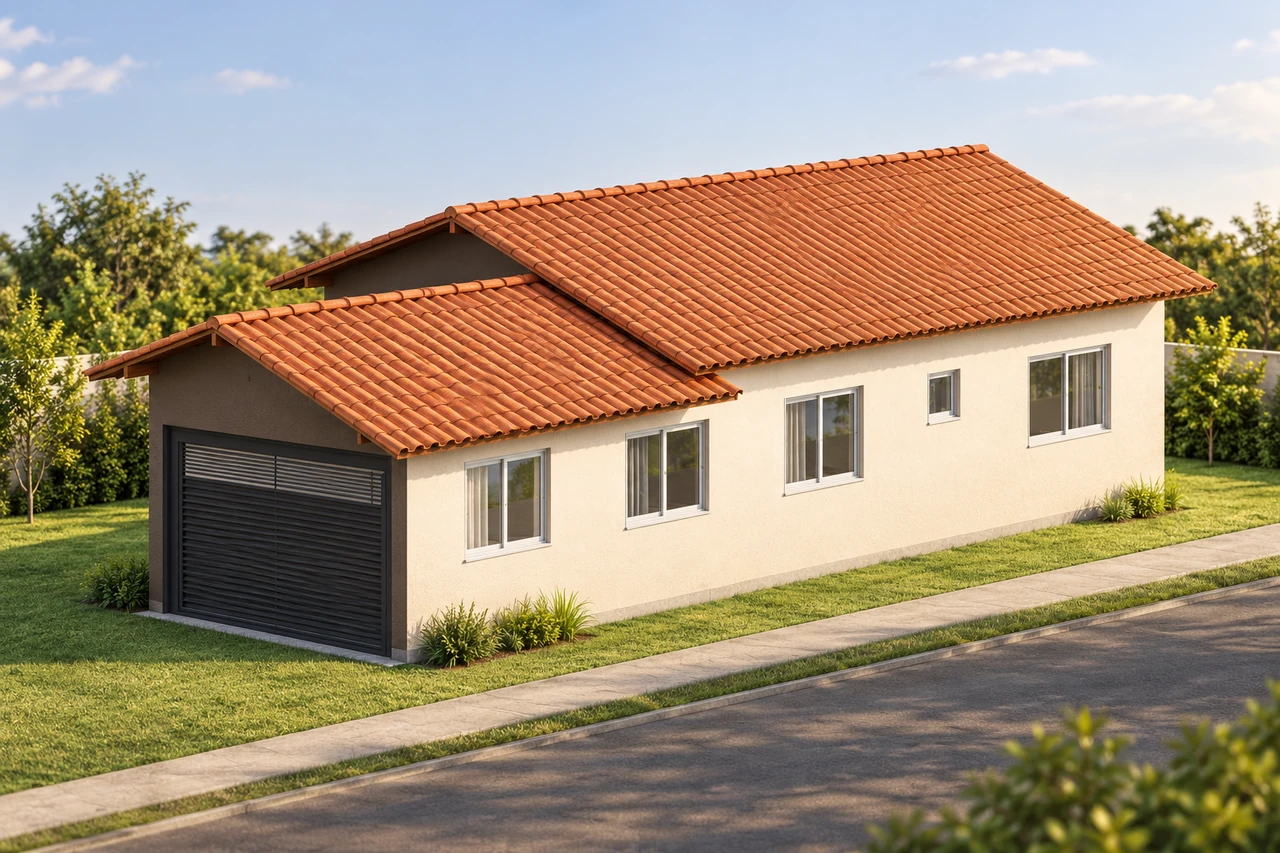 Bonin · Casa 1 — render ilustrativo