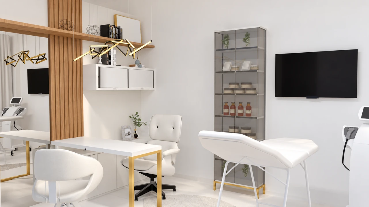 Clínica de estética — render ilustrativo