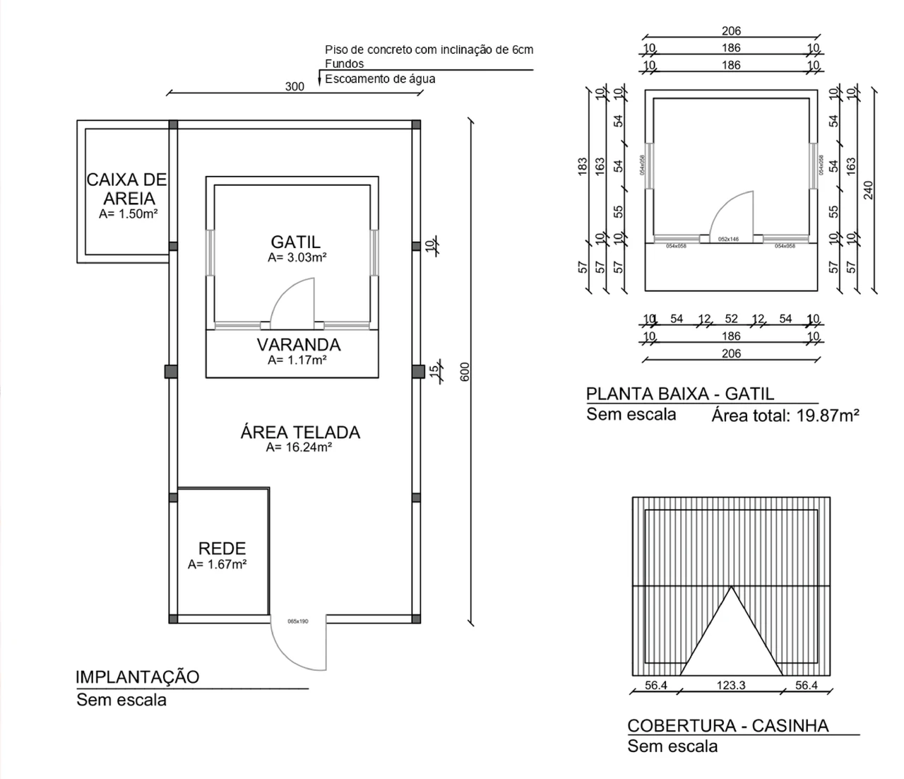 Gatil — planta do projeto